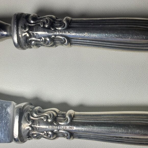 BIRKS Chantilly 3 Piece Carving Set Sterling Handles c1930s-1950s - Picture 9 of 12